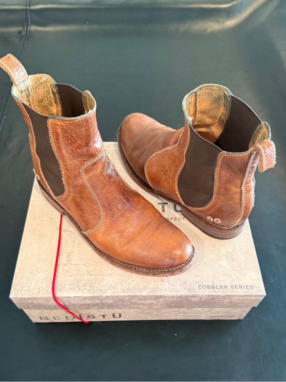 BED|STU Women's Nandi Tan Brown Leather Chelsea Boots 9 w/ box